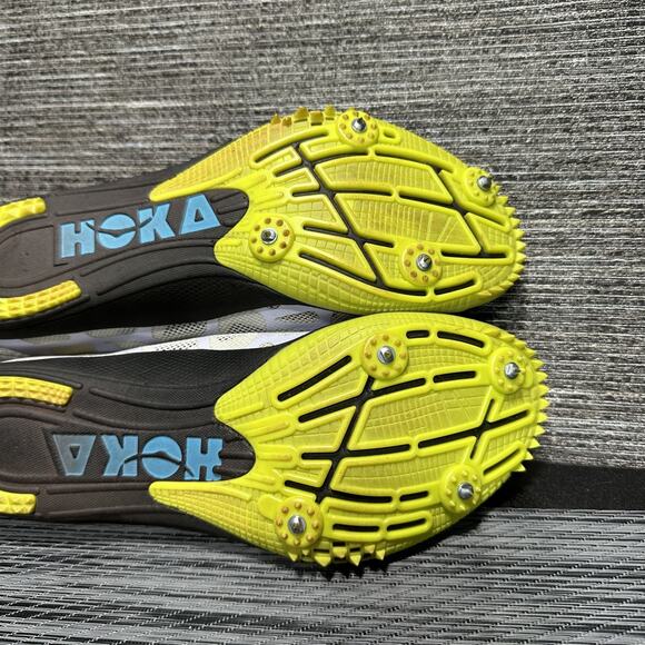 Hoka Cleats One One Rocket MD Athletic Track Running Shoes Spikes White Men\'s 9 main image 9